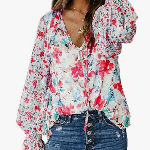 Floral Women's Blouse - Picture 1 of 5